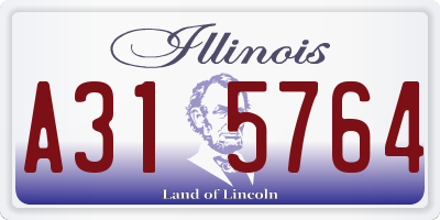 IL license plate A315764