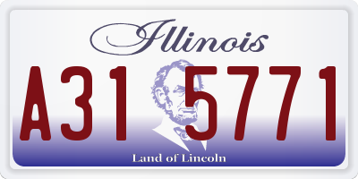 IL license plate A315771
