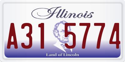 IL license plate A315774