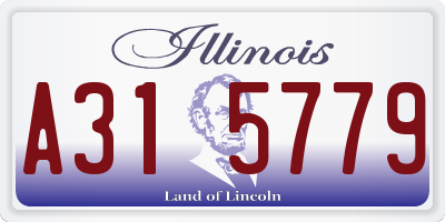 IL license plate A315779