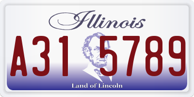 IL license plate A315789