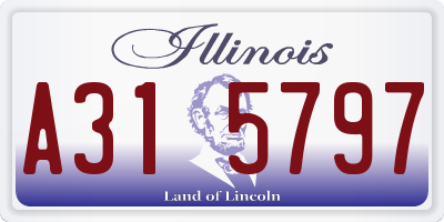 IL license plate A315797