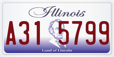 IL license plate A315799