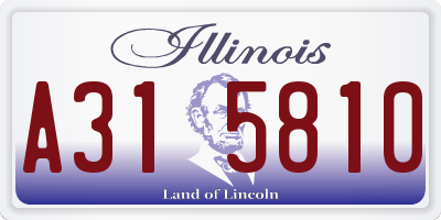 IL license plate A315810