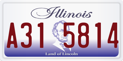 IL license plate A315814