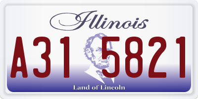 IL license plate A315821