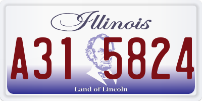 IL license plate A315824
