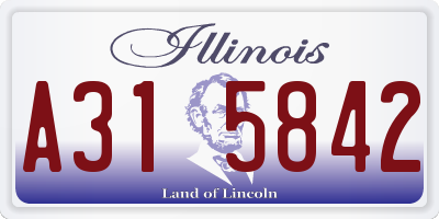 IL license plate A315842