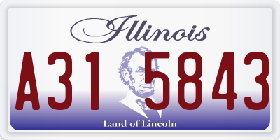 IL license plate A315843
