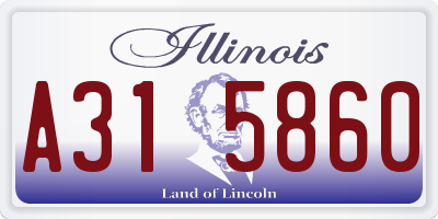 IL license plate A315860