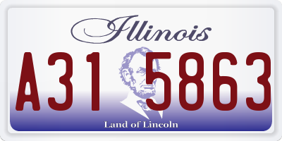 IL license plate A315863
