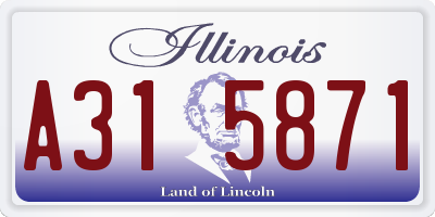 IL license plate A315871