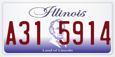IL license plate A315914