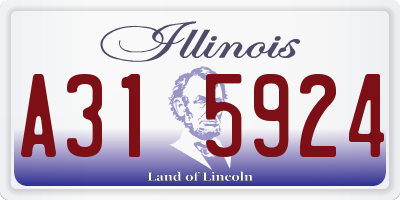 IL license plate A315924