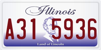 IL license plate A315936