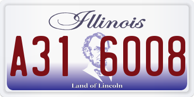 IL license plate A316008