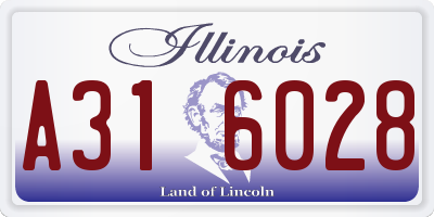 IL license plate A316028