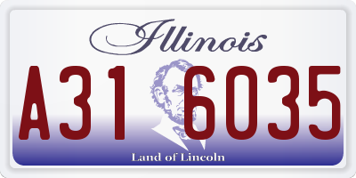 IL license plate A316035