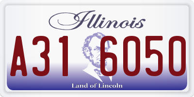 IL license plate A316050
