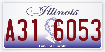 IL license plate A316053