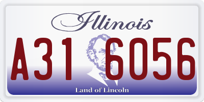 IL license plate A316056