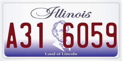 IL license plate A316059