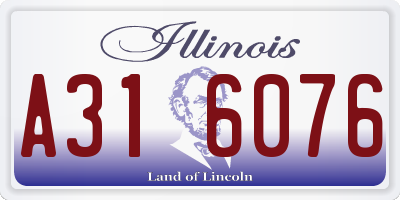 IL license plate A316076