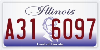 IL license plate A316097