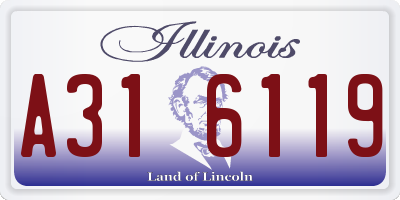 IL license plate A316119