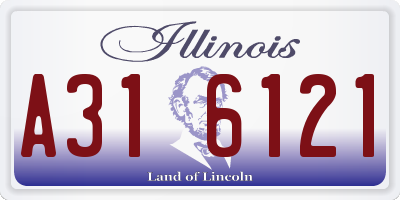 IL license plate A316121