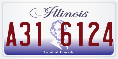 IL license plate A316124