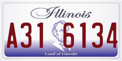 IL license plate A316134
