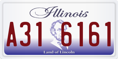 IL license plate A316161