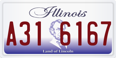 IL license plate A316167