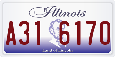 IL license plate A316170