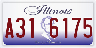 IL license plate A316175