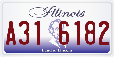IL license plate A316182