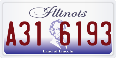 IL license plate A316193