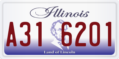 IL license plate A316201
