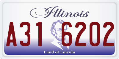 IL license plate A316202