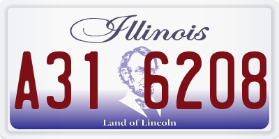 IL license plate A316208