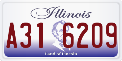 IL license plate A316209
