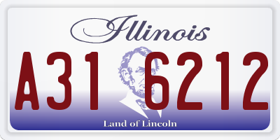 IL license plate A316212