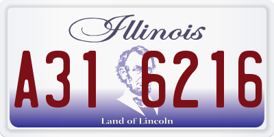 IL license plate A316216