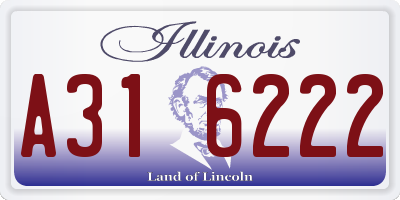 IL license plate A316222