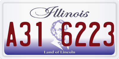 IL license plate A316223