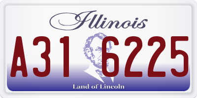 IL license plate A316225