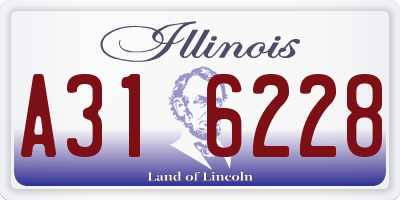 IL license plate A316228