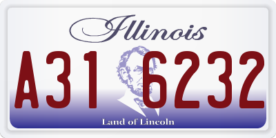 IL license plate A316232