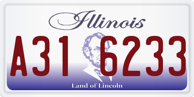 IL license plate A316233